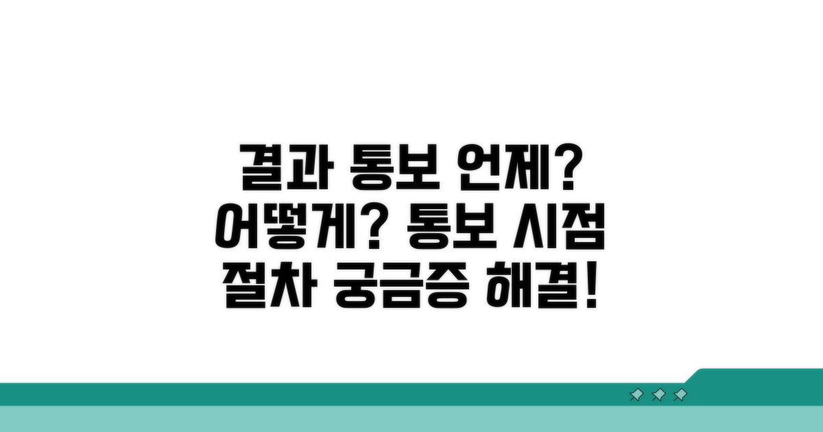 결과 통보 시점과 절차