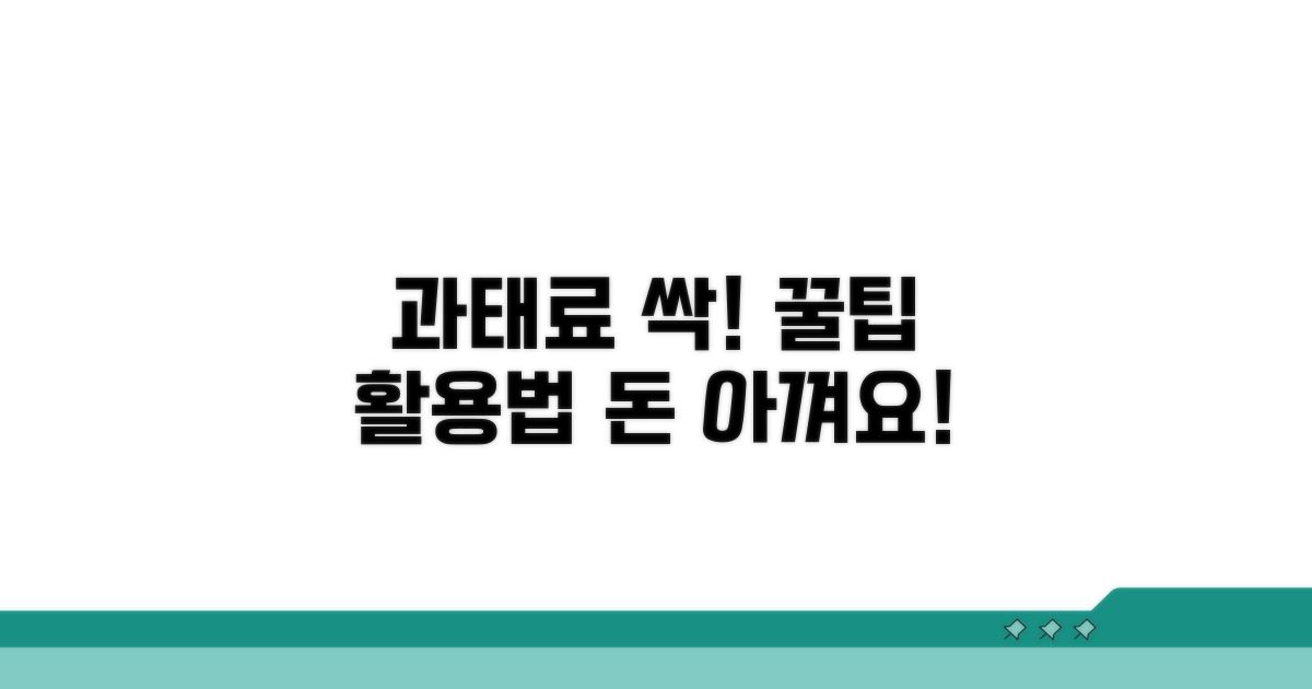 과태료 절약 꿀팁과 활용법