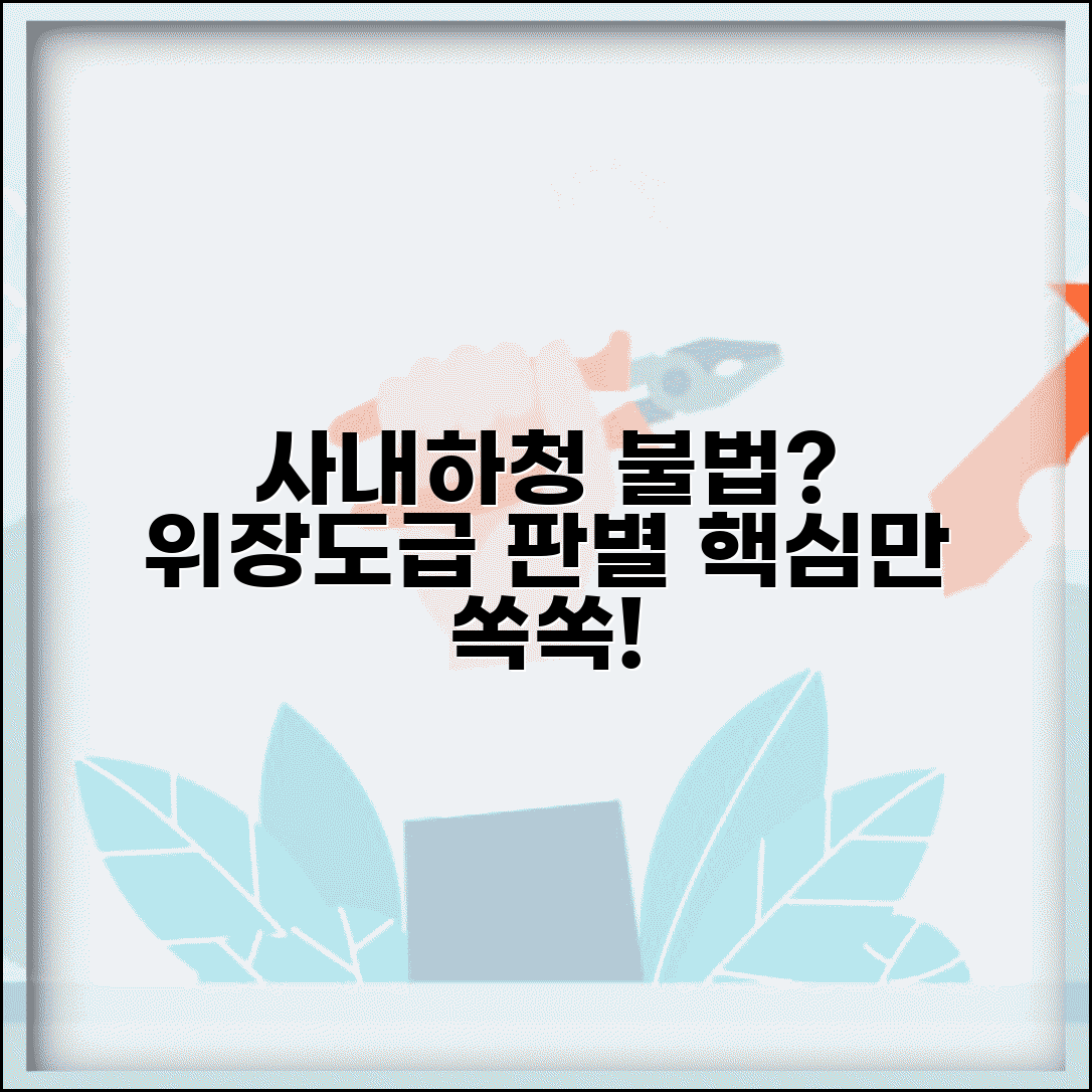 사내하청 불법 파견 판단 | 사내 하청 위장 도급