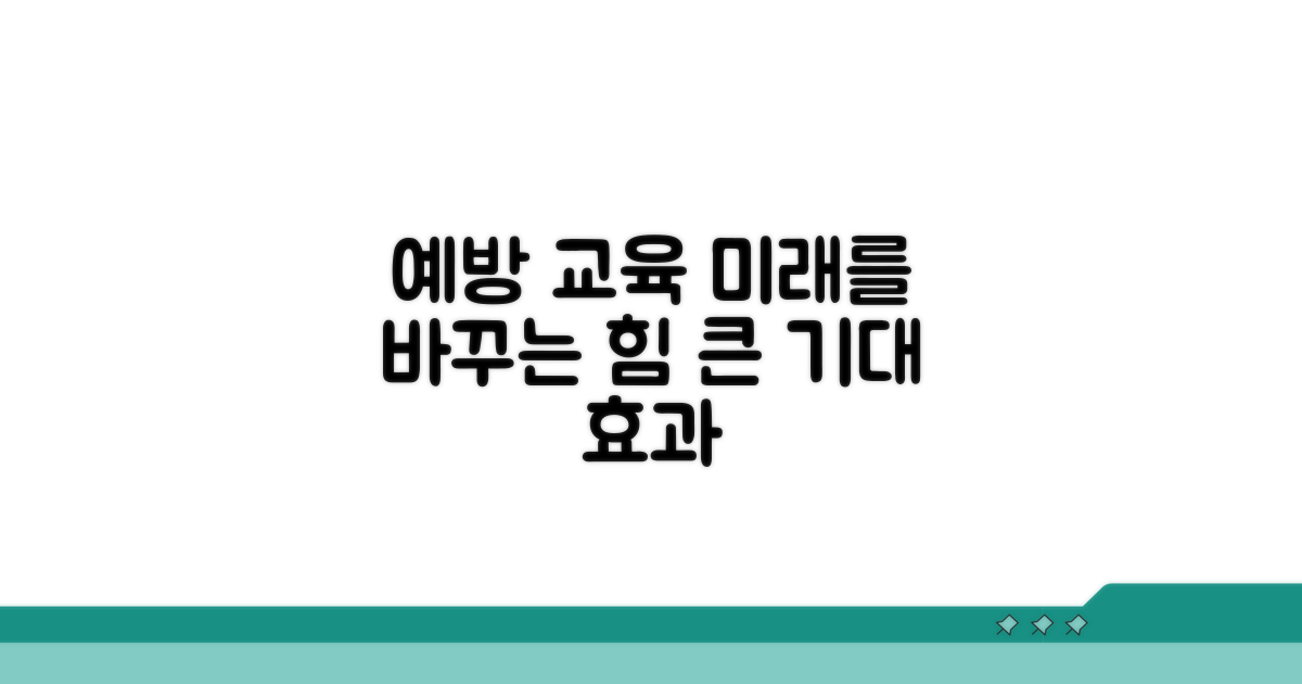 예방 교육 효과와 기대 효과