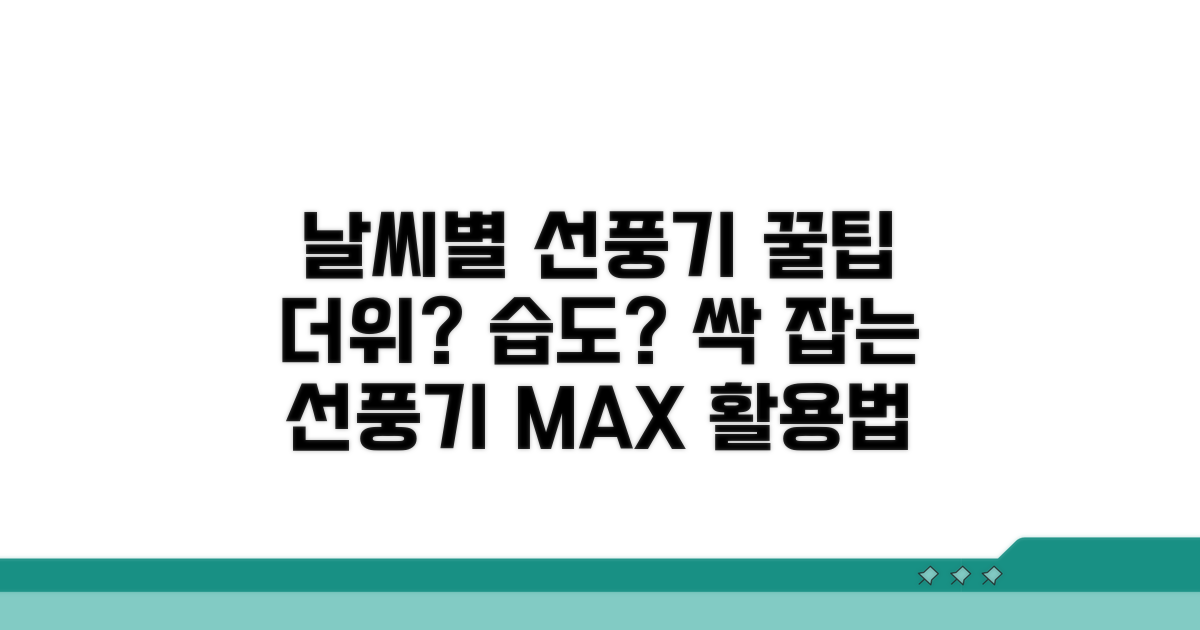 날씨별 선풍기 활용 가이드