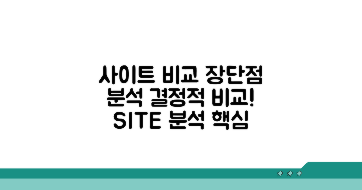 사이트별 장단점 비교 분석