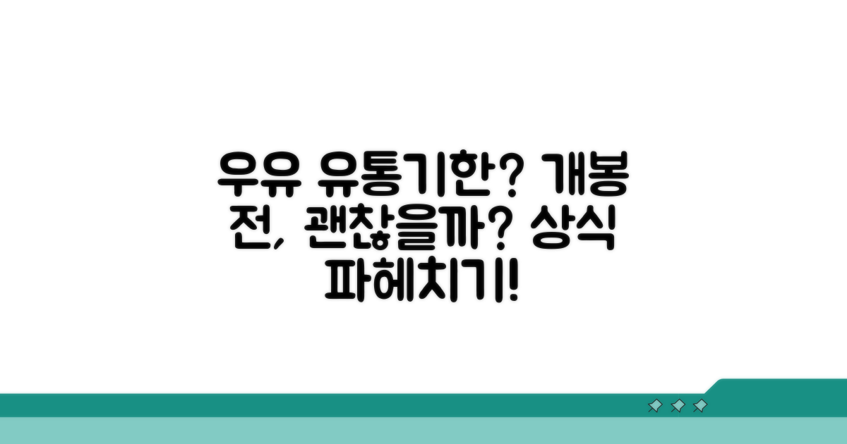 개봉 전 우유, 유통기한 지나도 괜찮을까?