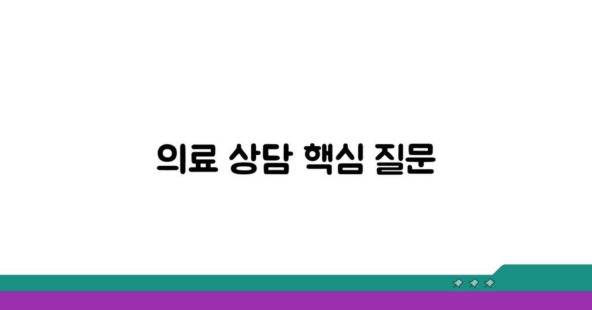 의료진 상담 시 꼭 물어볼 것