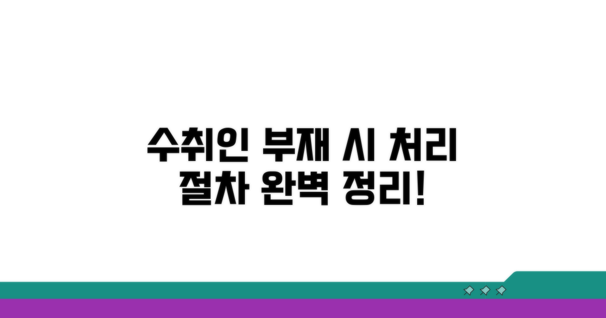 수취인 부재 시 처리 절차 완벽 정리
