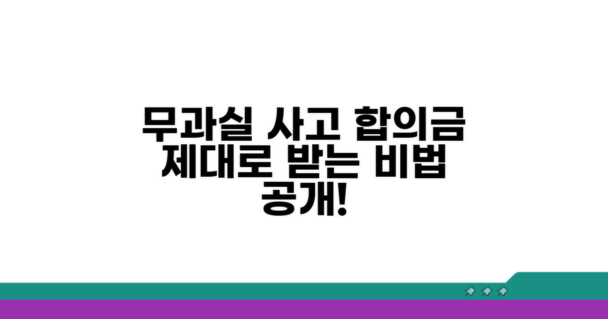 무과실 사고 합의금, 제대로 받자