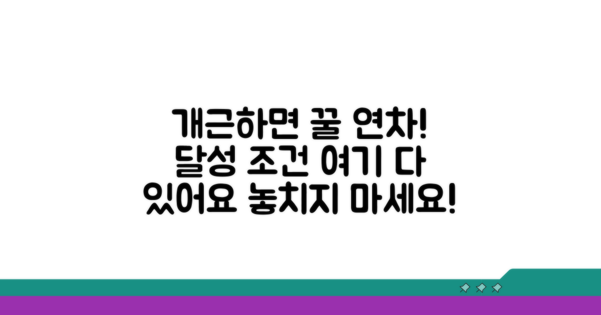 한 달 개근 시 연차 부여 상세 조건