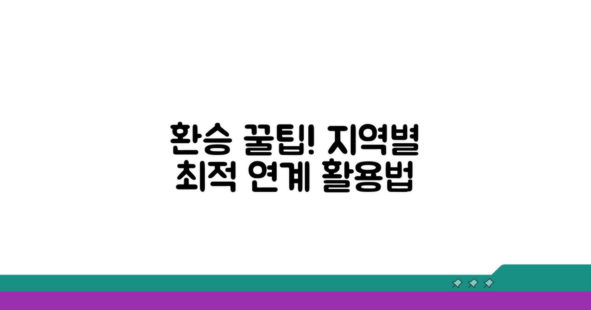 지역별 환승 연계 최적 활용법