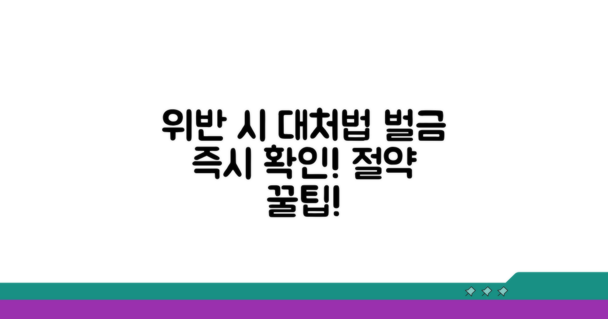 위반 시 대처 및 벌금 정보