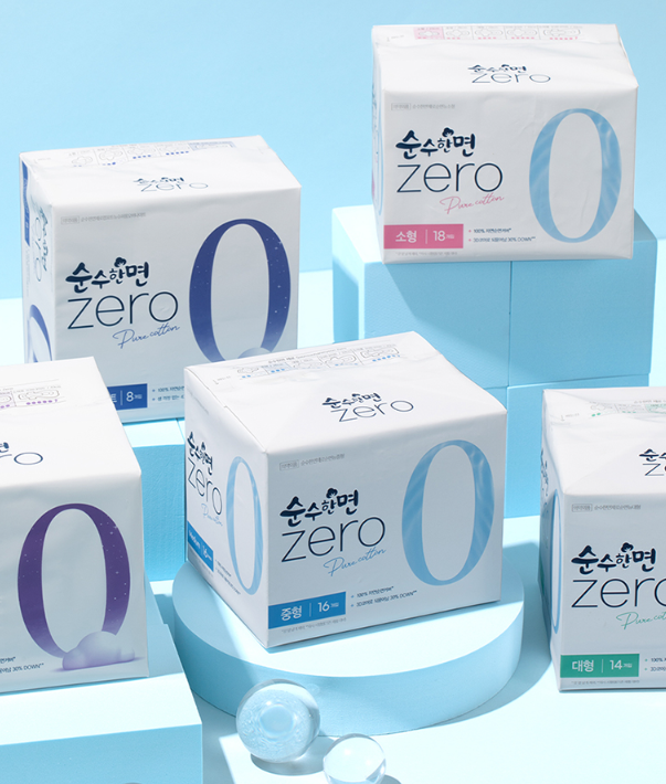 순수한면 제로 순면 뉴 생리대 날개형, 대형, 20개입, 4개 상세 이미지 2