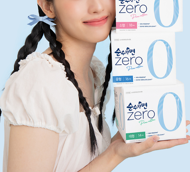 순수한면 제로 순면 뉴 생리대 날개형, 대형, 20개입, 4개 상세 이미지 2