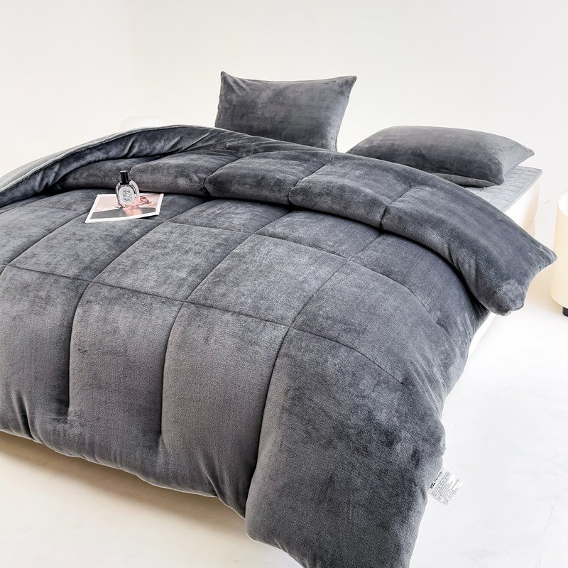 VERVEO 패밀리 겨울 보온 세트 양면 극세사 이불 + 매트리스 + 베개커버할인 상세 이미지 1