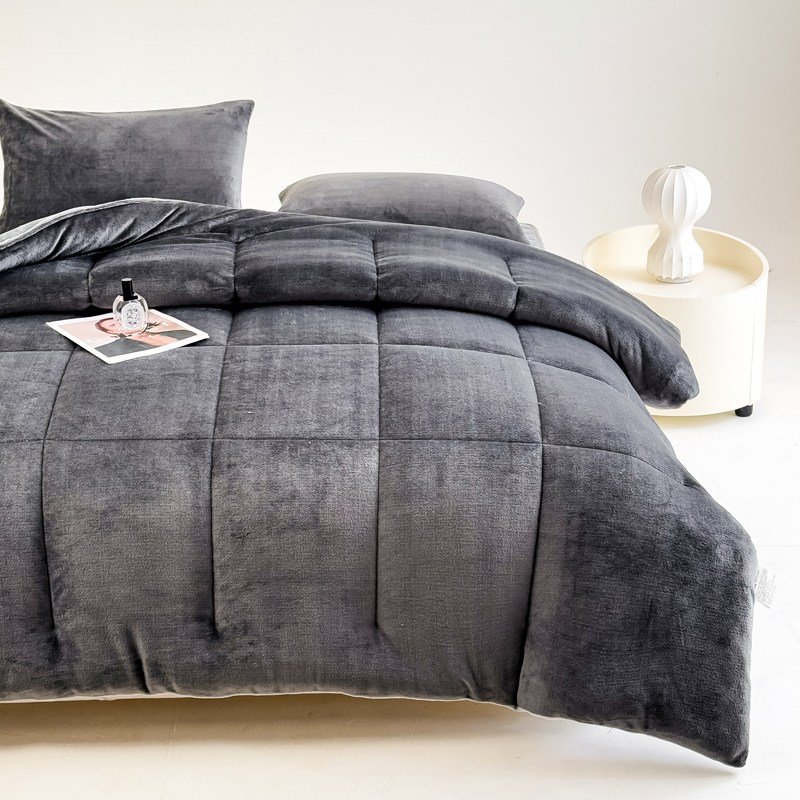 VERVEO 패밀리 겨울 보온 세트 양면 극세사 이불 + 매트리스 + 베개커버할인 상세 이미지 1