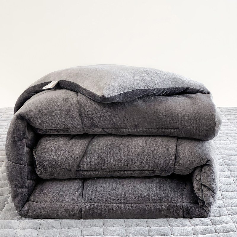 VERVEO 패밀리 겨울 보온 세트 양면 극세사 이불 + 매트리스 + 베개커버할인 상세 이미지 2