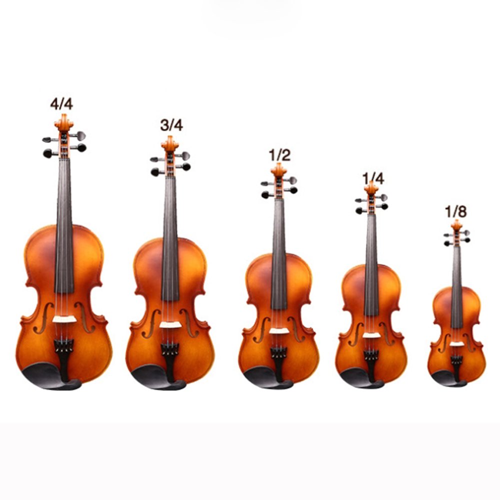 입문용 바이올린 연습 교육 레슨용 풀세트 케이스포함 1/2 1/4 1/8 3/4 4/4 5종, 1개 상세 이미지 2