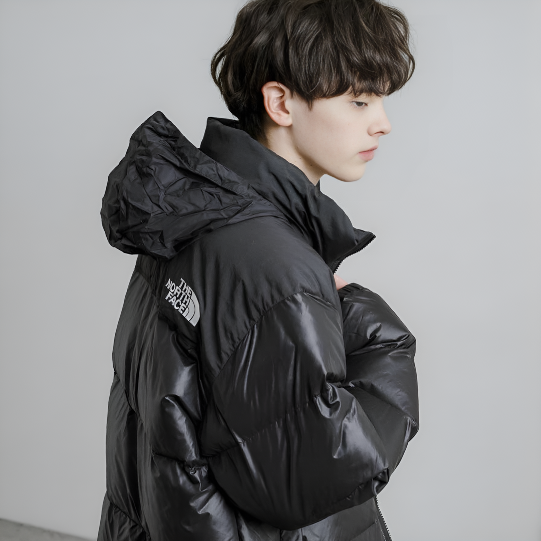 노스페이스 눕시 패딩 숏 푸퍼 자켓 점퍼 블랙 COCOBLNAK 양말증정 상세 이미지 2