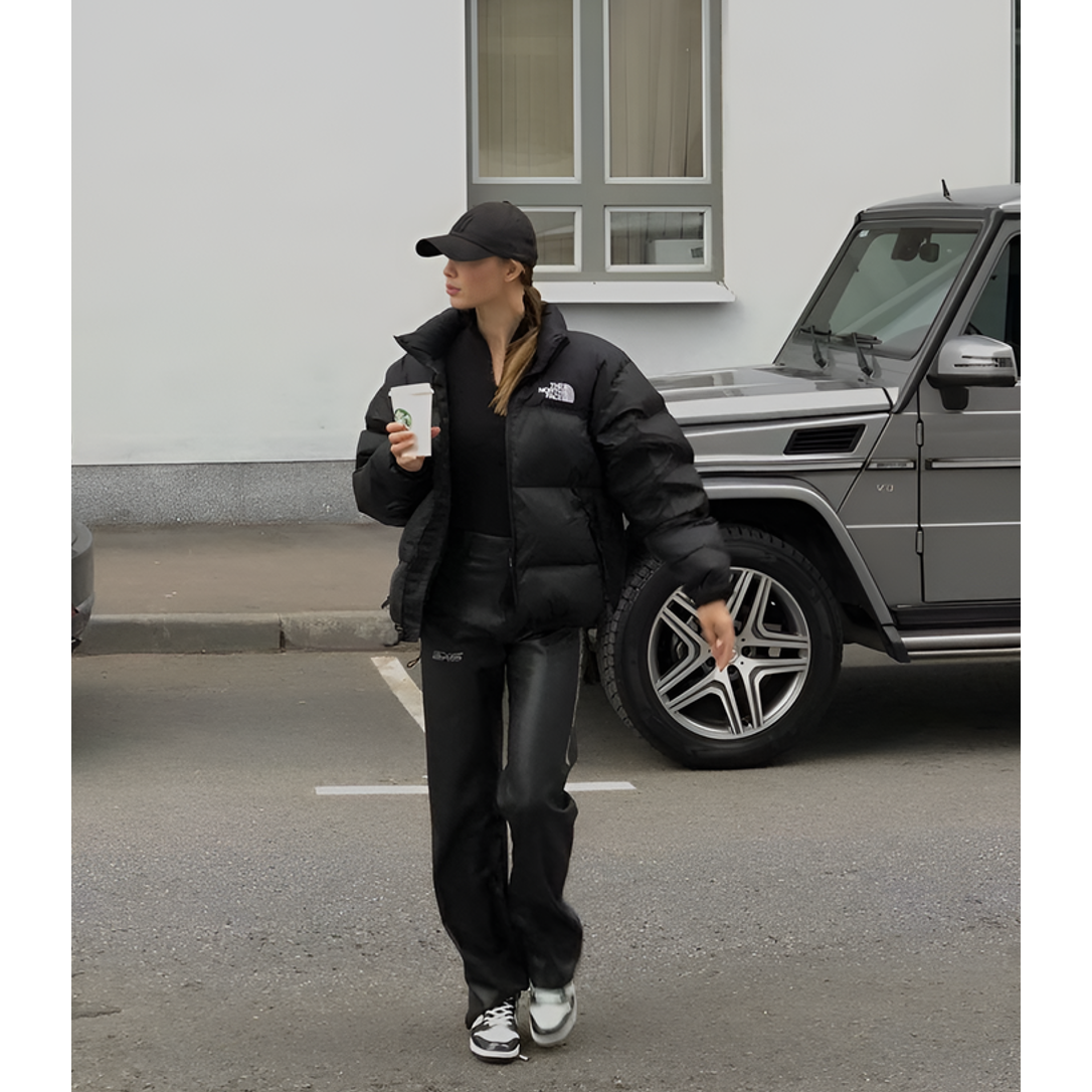 노스페이스 눕시 패딩 숏 푸퍼 자켓 점퍼 블랙 COCOBLNAK 양말증정 상세 이미지 1