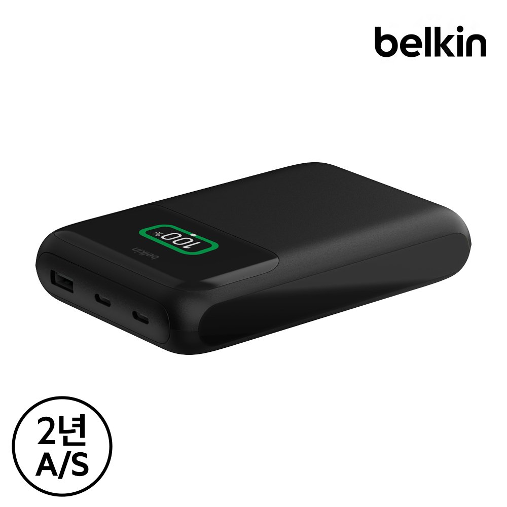 벨킨 부스트차지 프로 65W 대용량 고속 충전 보조배터리 20000mAh BPB020bt 갤럭시 S26 S25 아이폰 아이패드 노트북 기내반입 글로벌 안전인증 파워뱅크 상세 이미지 1