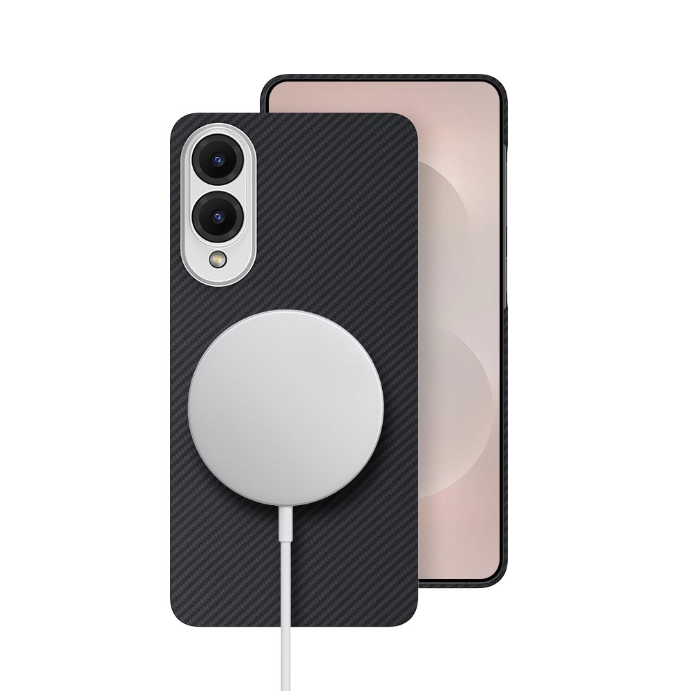 랩씨 맥세이프 카본 케이스 아라미드 슬림 마그넷 커버 600D 블랙, 갤럭시S25 엣지 상세 이미지 2