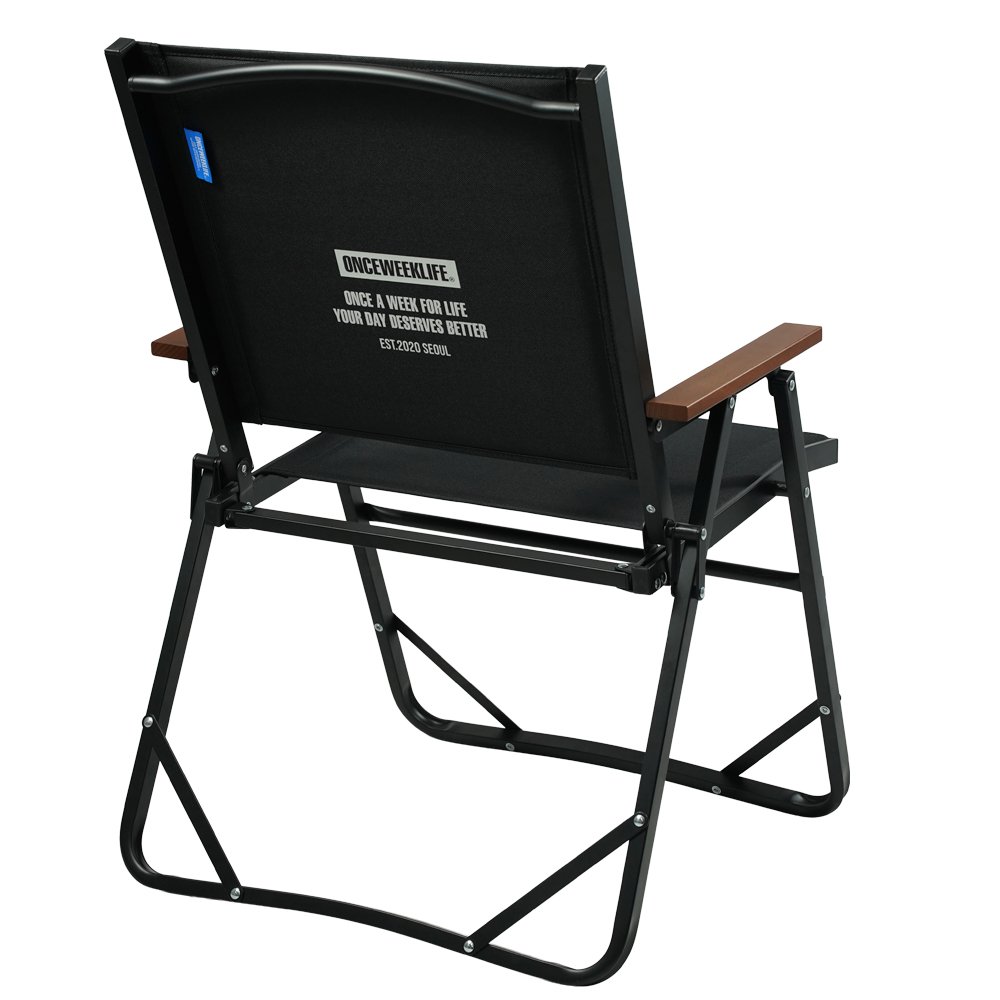 원스위크라이프 컴피 폴딩 체어 L, 블랙, 2개 상세 이미지 2