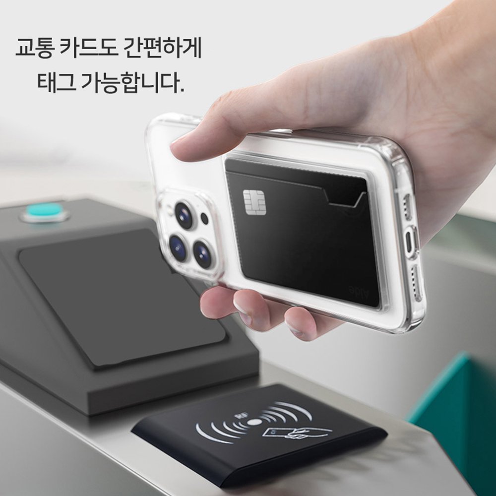 변색방지 카드 2장 수납 범퍼 케이스 투명, 갤럭시A33 상세 이미지 2