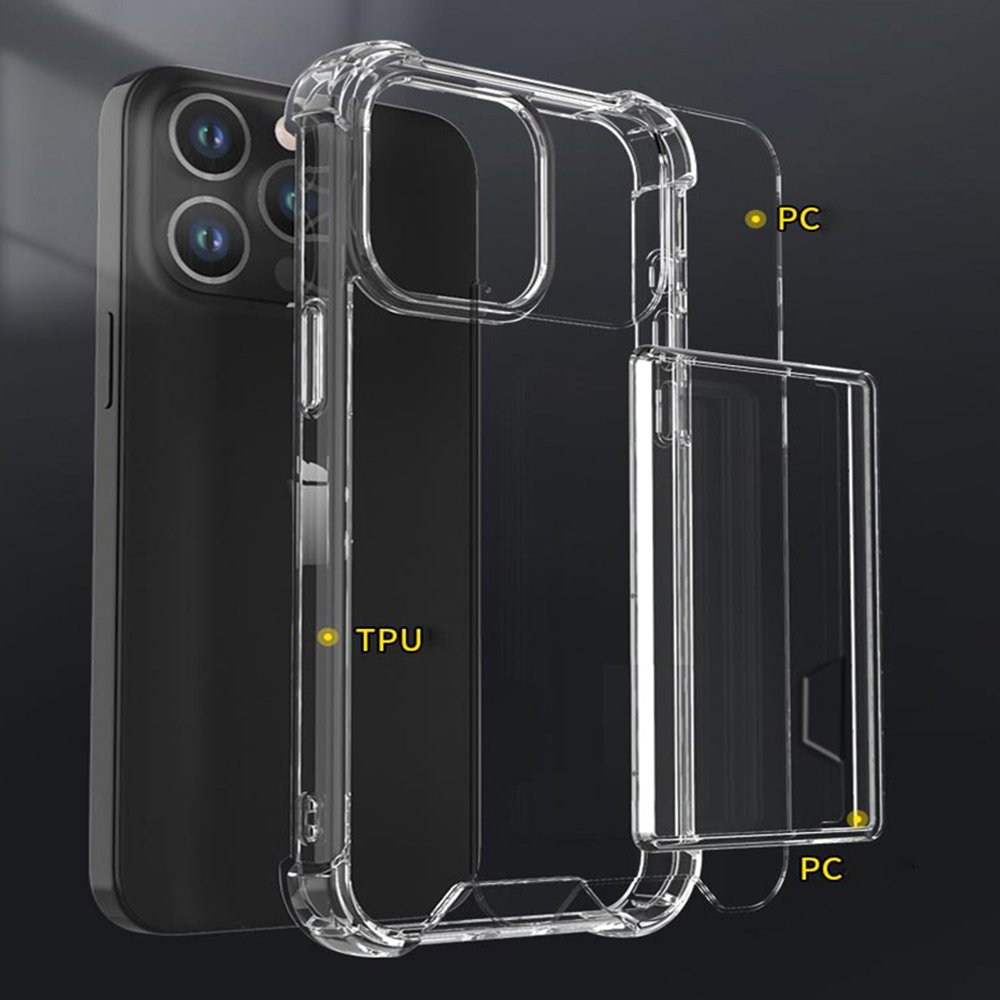 변색방지 카드 2장 수납 범퍼 케이스 투명, 갤럭시A33 상세 이미지 2