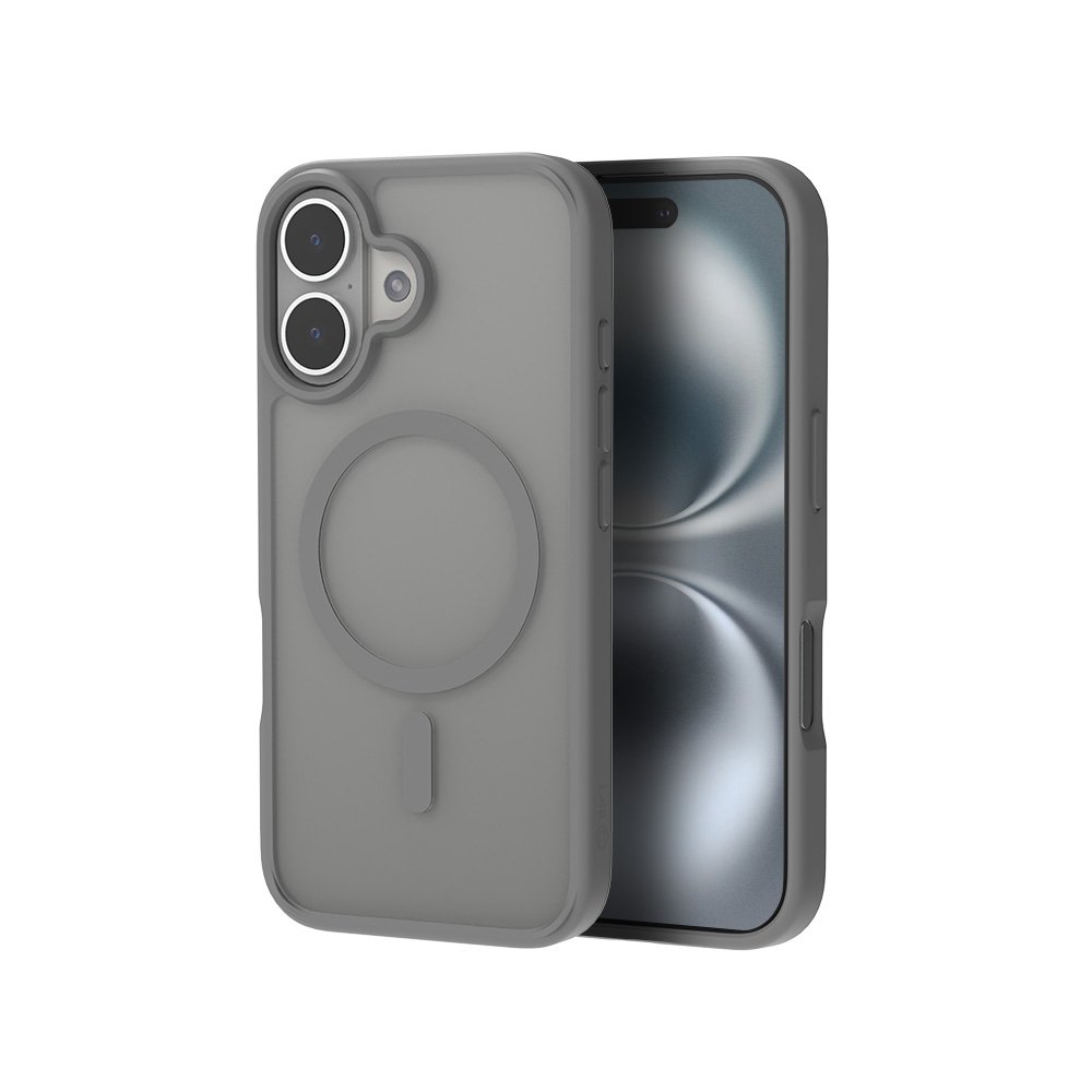 랩씨 맥세이프 케이스 지문방지 최강 2배 자력 마그넷 커버 매트그레이, 아이폰16 플러스 상세 이미지 1