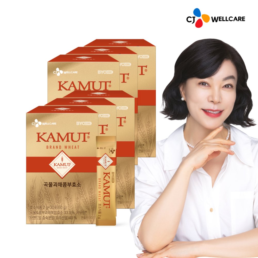 CJ 바이오코어 최화정 효소 카무트 곡물콤부 저분자 효소 (한포당 2g) 30포, 6개 상세 이미지 1