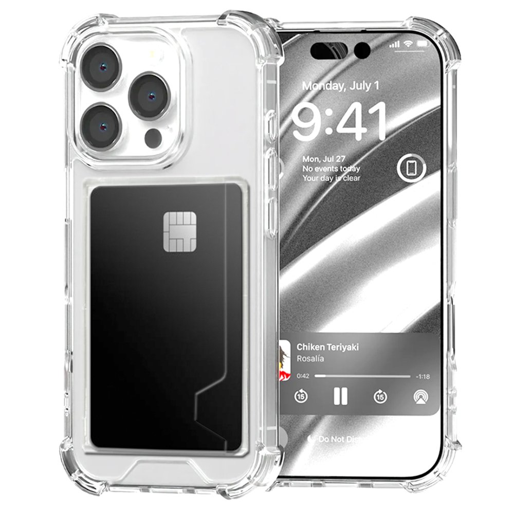 변색방지 카드 2장 수납 범퍼 케이스 투명, 갤럭시A33 상세 이미지 1