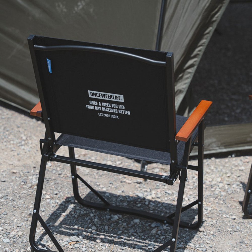 원스위크라이프 컴피 폴딩 체어 L, 블랙, 2개 상세 이미지 1