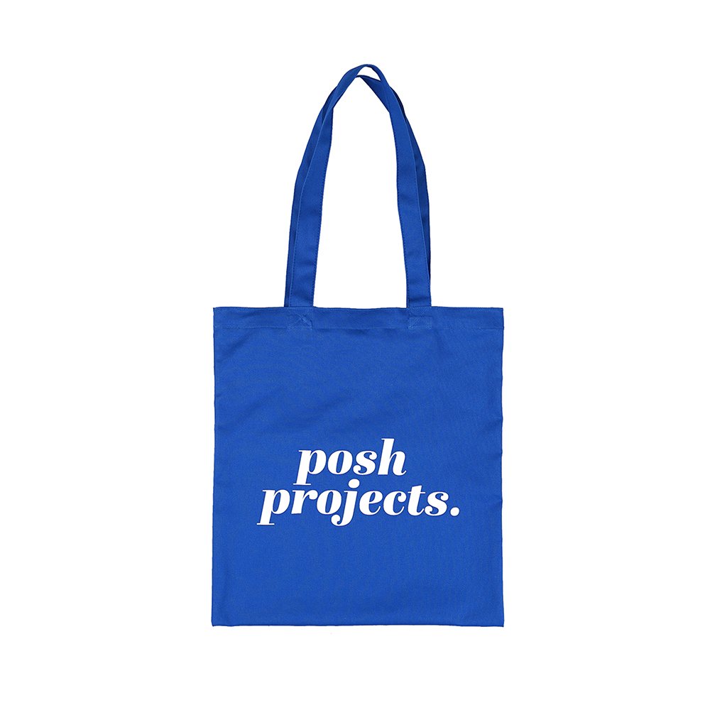 E129 빅 홀리데이 로고 에코백 블루 상세 이미지 2