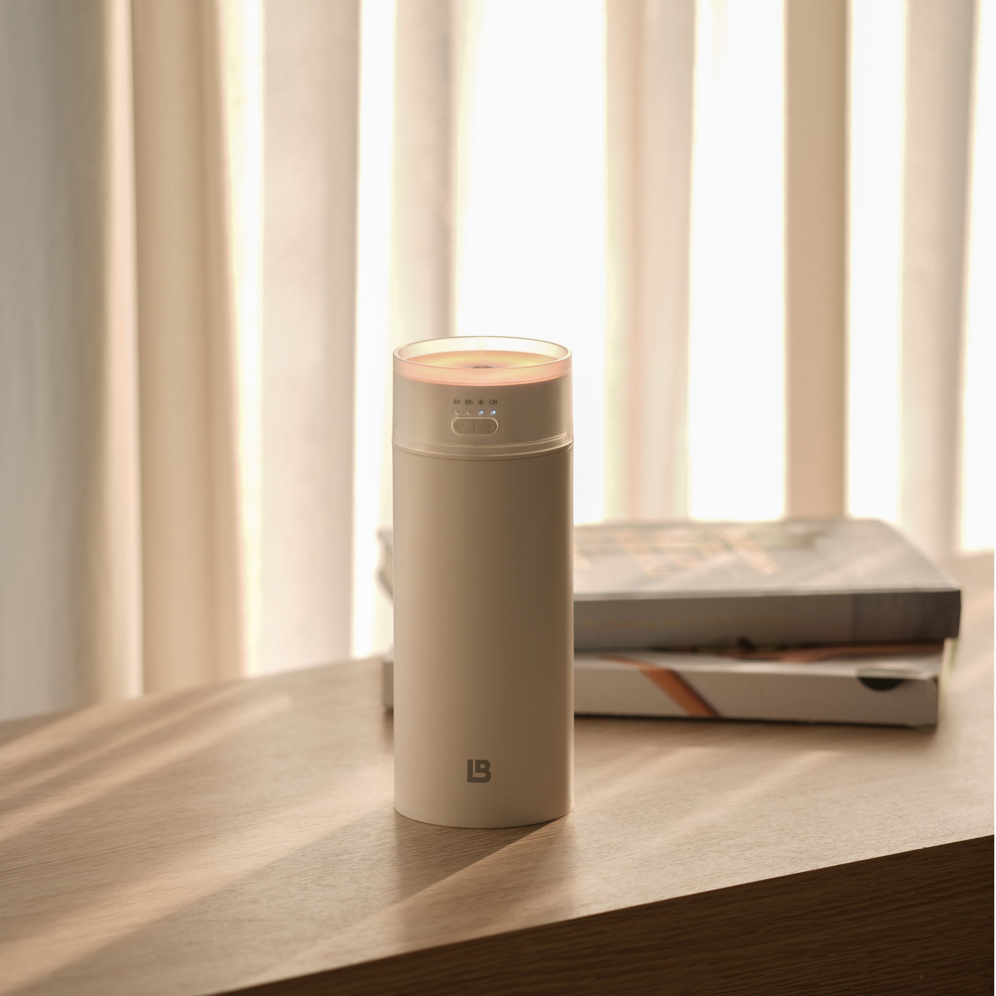 라이브박스 무드등 무선 가습기 저소음 초음파 미니 사무실 차량용 휴대용 탁상용 500ml 상세 이미지 2