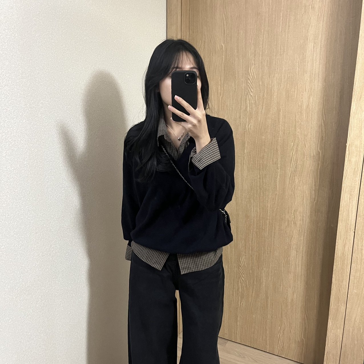 딥브이넥니트 울55 오버핏 깊은브이넥니트 스웨터 롱니트티 상세 이미지 2